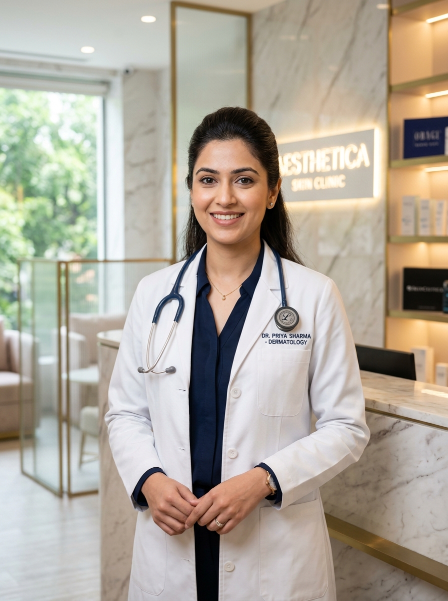 Dr. Priya Sharma - Lead Dermatologist at Radiance Skin Clinic